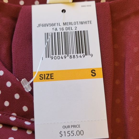 Michael Kors Dress dark red polka-dot size S - Picture 6 of 9